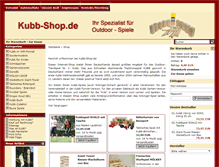 Tablet Screenshot of kubb-shop.de